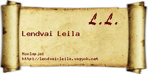Lendvai Leila névjegykártya
